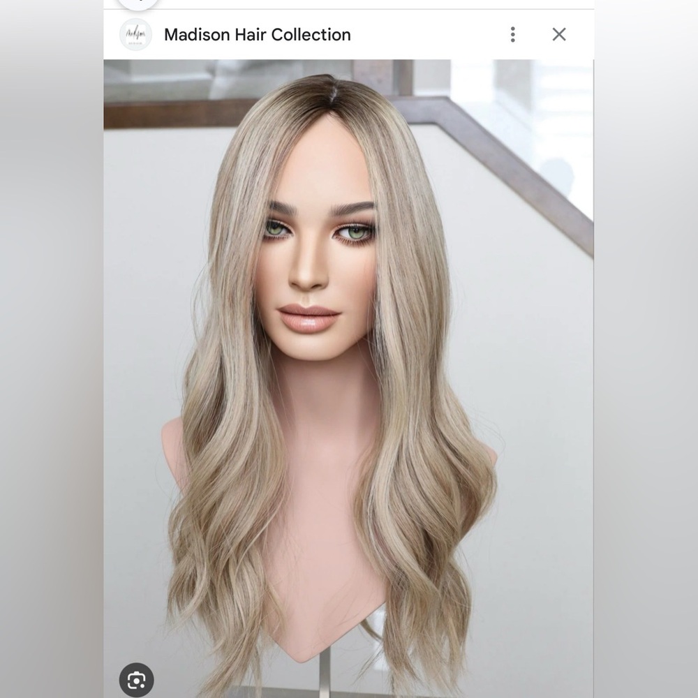 Madison Hair Collection 24" Silk Hair Topper 9"x9" Large Base NEW PICS ADDED